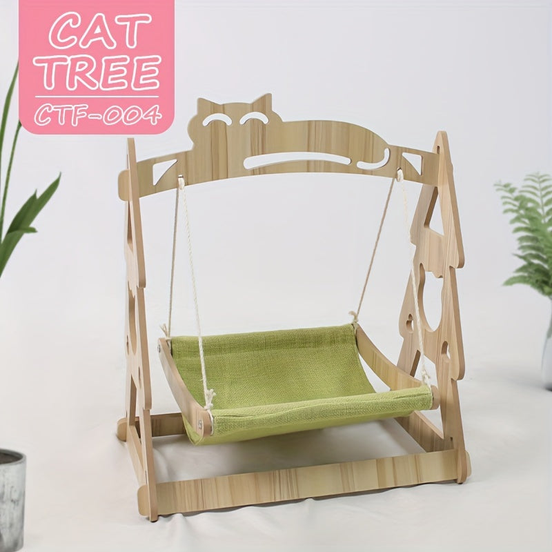 Hamac à chat en arbre avec lit de repose et corde à gratter