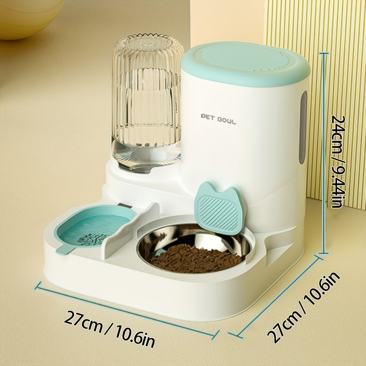 Distributeur automatique d'eau et de nourriture pour chats (2 en 1)