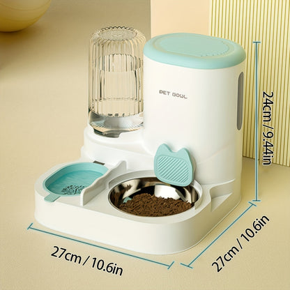 Distributeur automatique d'eau et de nourriture pour chats (2 en 1)